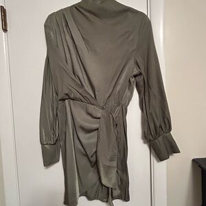 ASOS Olive Satin Mini Dress